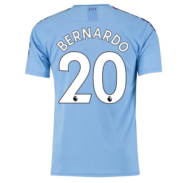Camiseta Manchester City NO.20 Bernardo 1ª 2019-2020 Azul